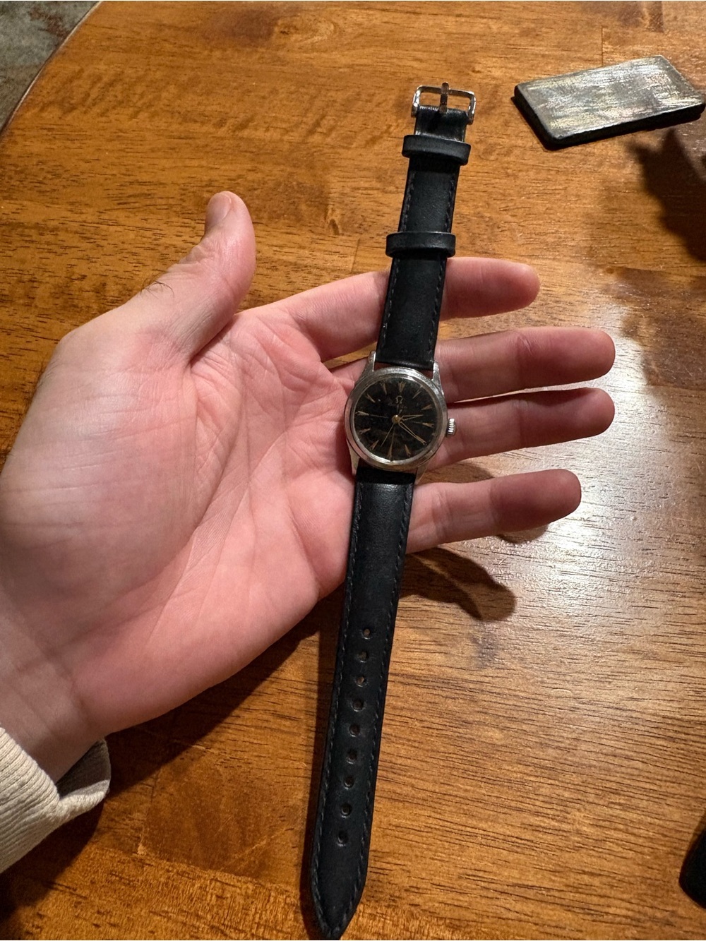 Vintage Omega Seamaster 33mm black dial 1950